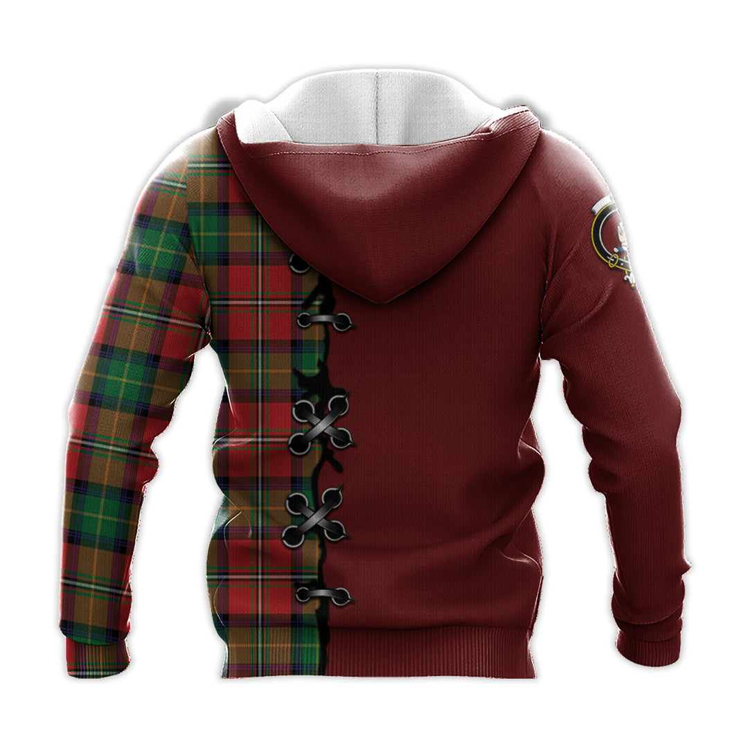 Printivon Boyd Modern Tartan Hoodie Lion Rampant And Celtic Thistle Style