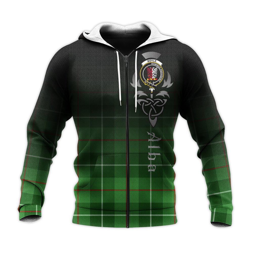 Printivon Boyle Tartan Crest Alba Celtic Hoodie