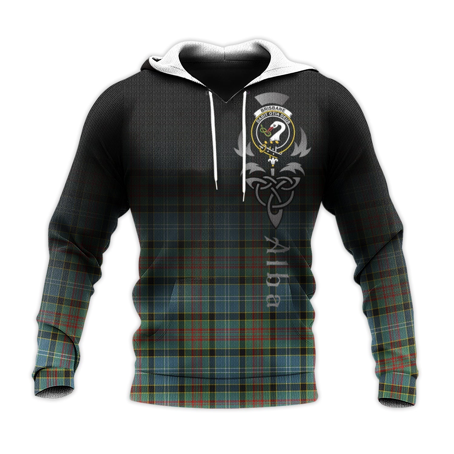 Printivon Brisbane Modern Tartan Crest Alba Celtic Hoodie