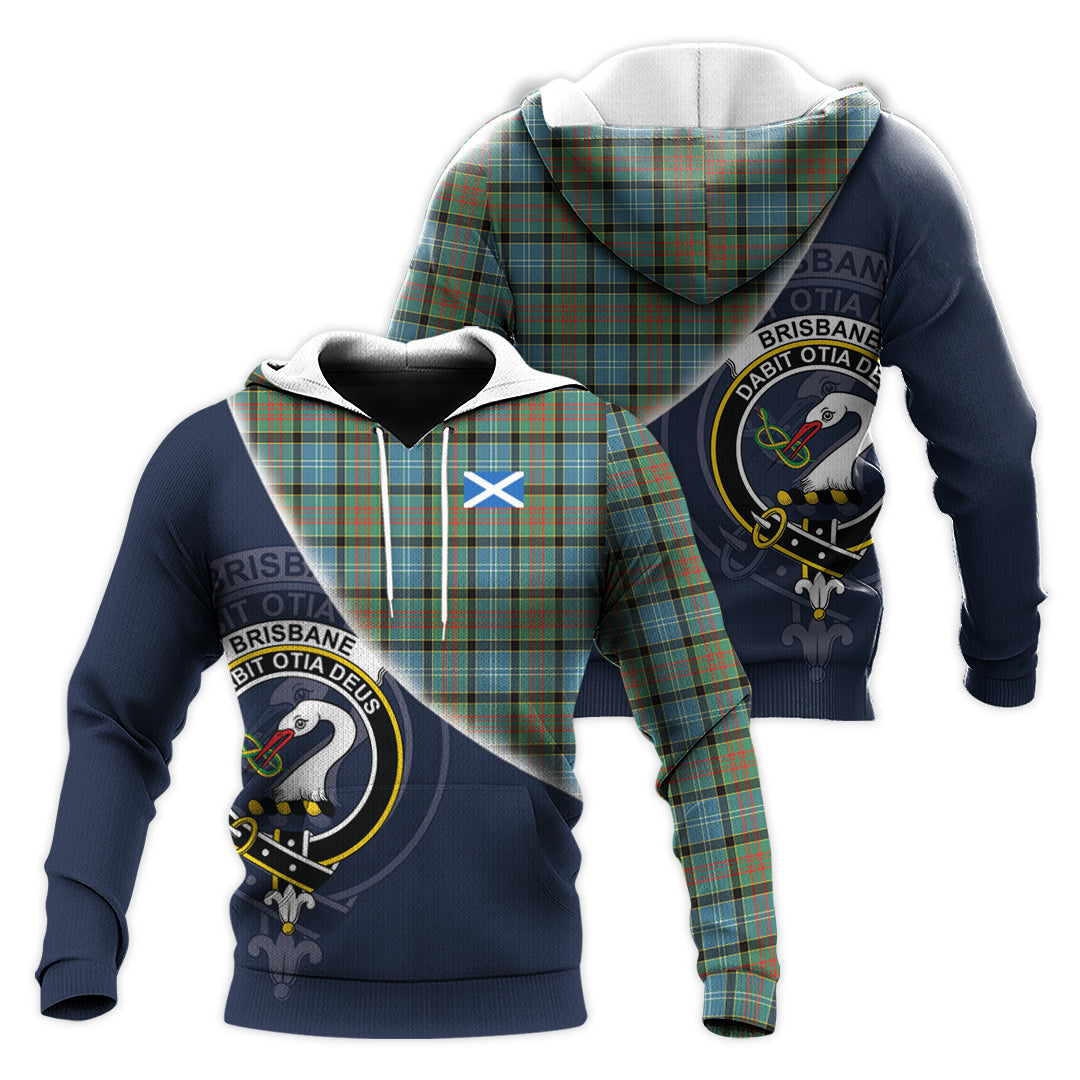 Printivon Brisbane Modern Tartan Scottish Crest Hoodie
