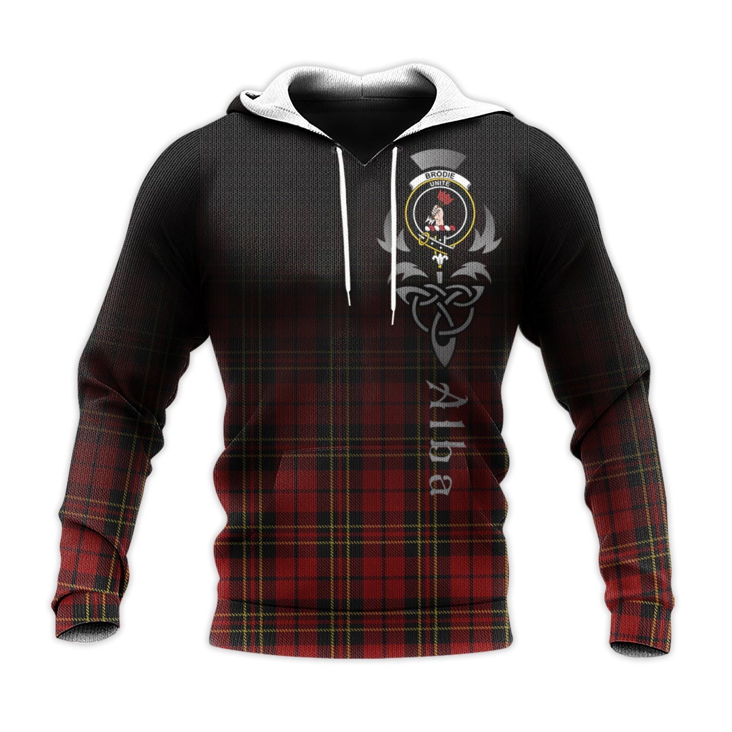 Printivon Brodie Tartan Crest Alba Celtic Hoodie