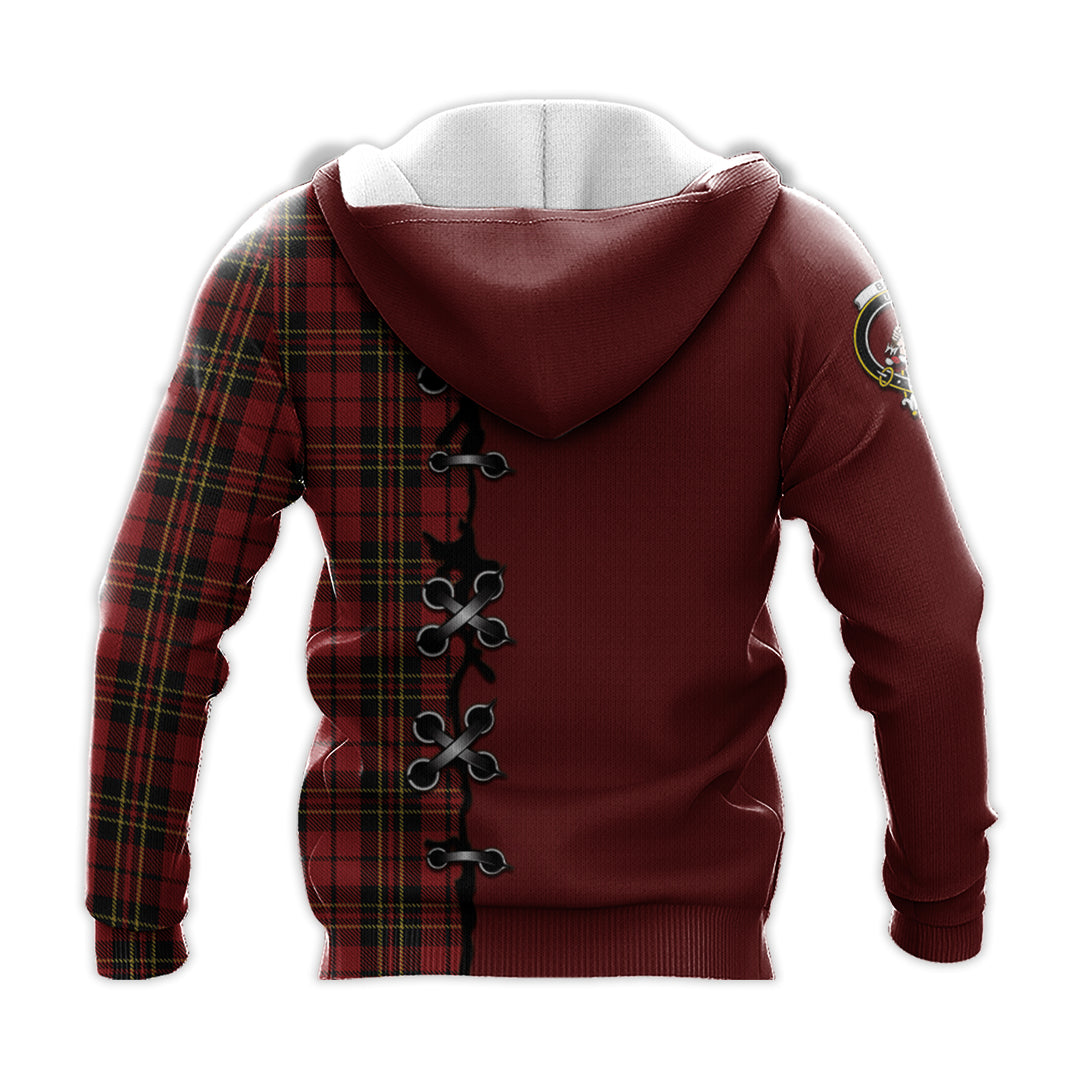 Printivon Brodie Tartan Hoodie Lion Rampant And Celtic Thistle Style