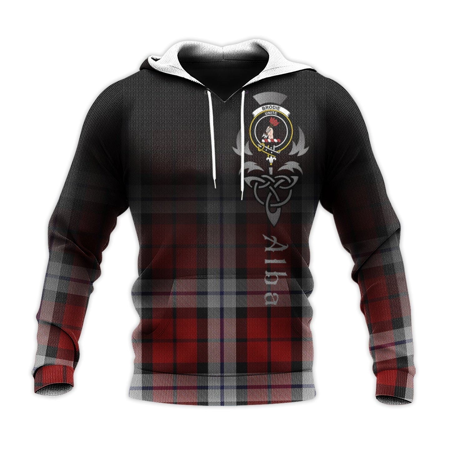 Printivon Brodie Dress Tartan Crest Alba Celtic Hoodie