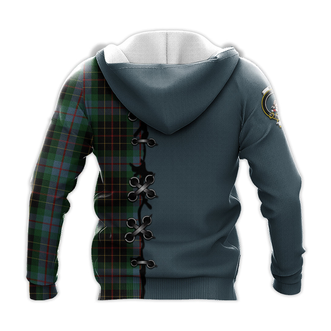 Printivon Brodie Hunting Tartan Hoodie Lion Rampant And Celtic Thistle Style