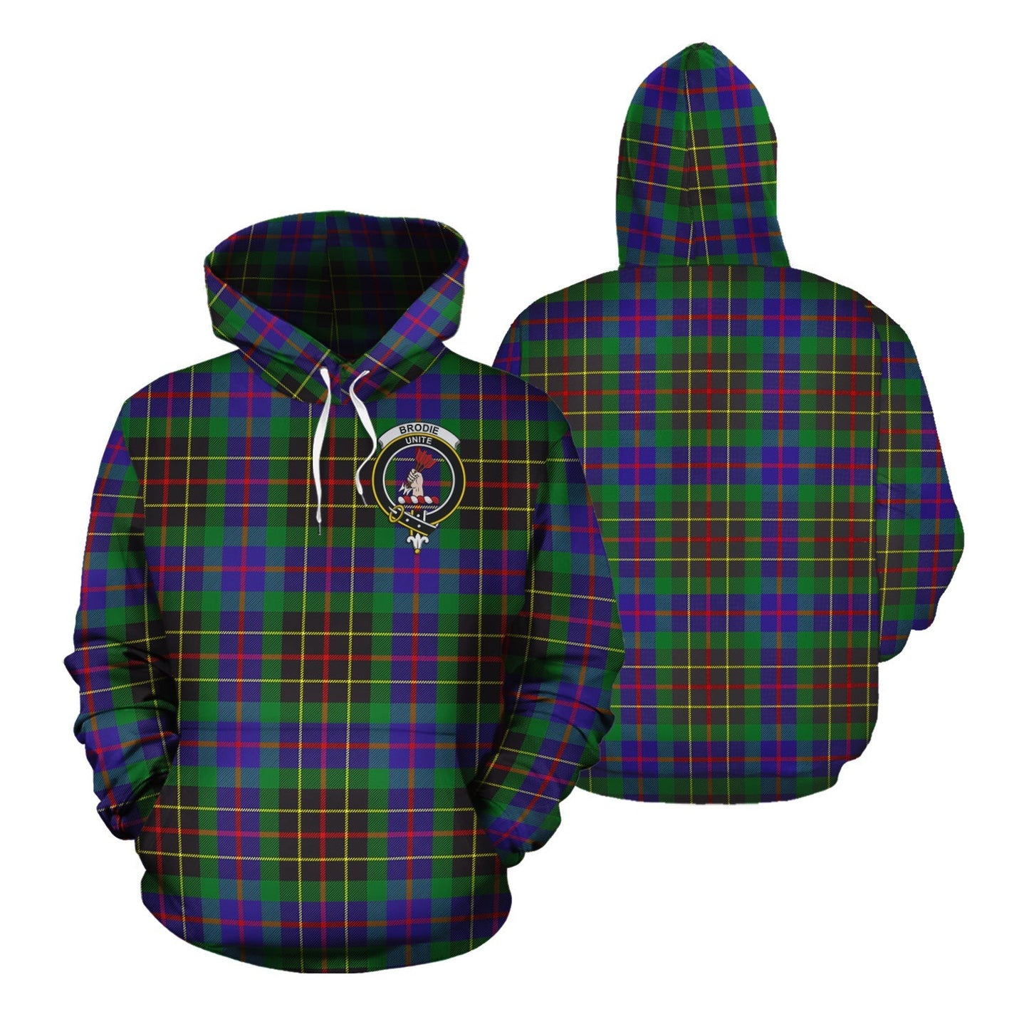 Printivon Brodie Hunting Modern Tartan Hoodie
