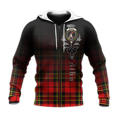Printivon Brodie Modern Tartan Crest Alba Celtic Hoodie