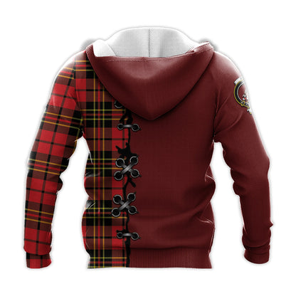 Printivon Brodie Modern Tartan Hoodie Lion Rampant And Celtic Thistle Style