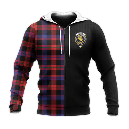 Printivon Broun Modern Tartan Personalize Half Hoodie