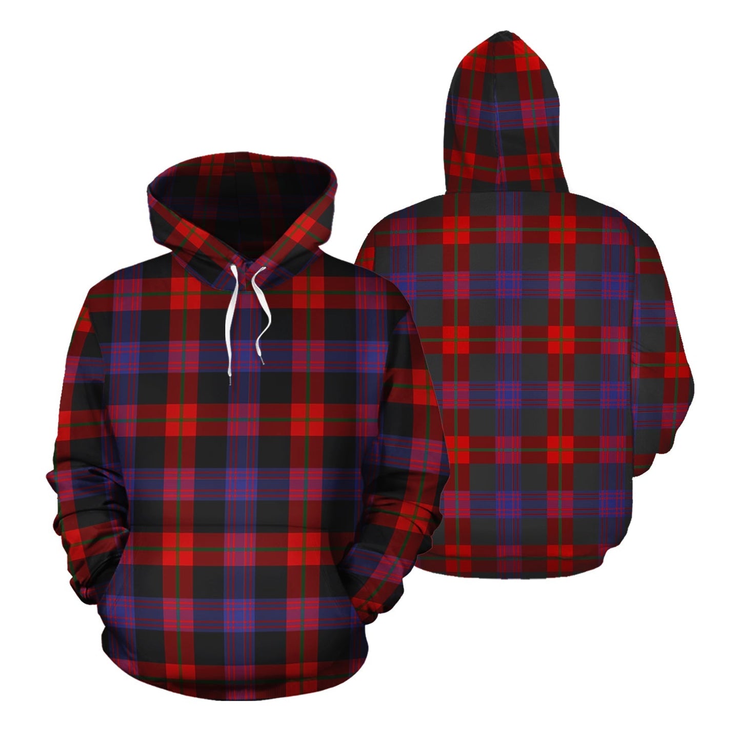 Printivon Broun Modern Tartan Hoodie