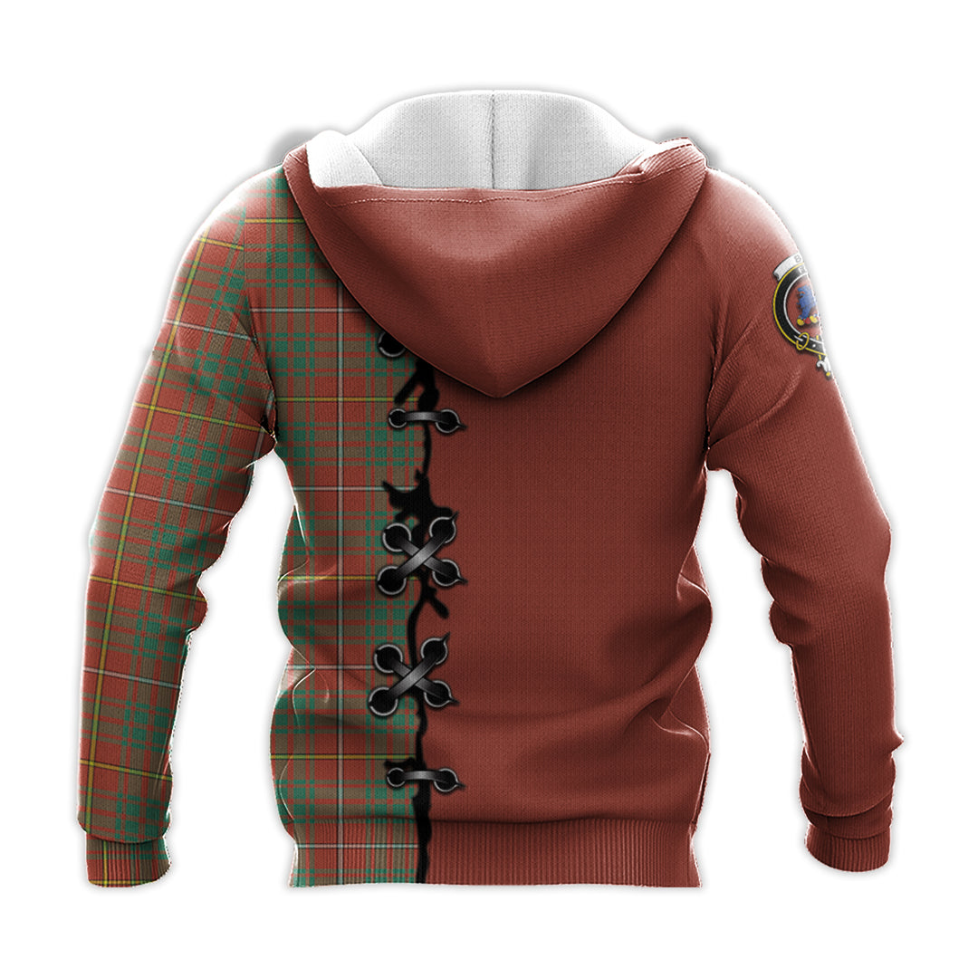 Printivon Bruce Ancient Tartan Hoodie Lion Rampant And Celtic Thistle Style