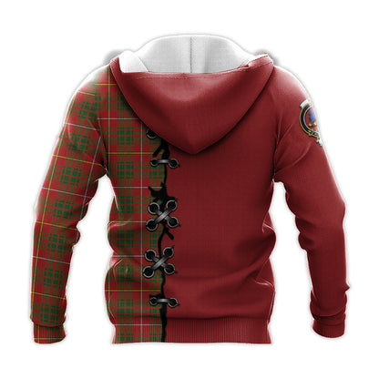 Printivon Bruce Modern Tartan Hoodie Lion Rampant And Celtic Thistle Style