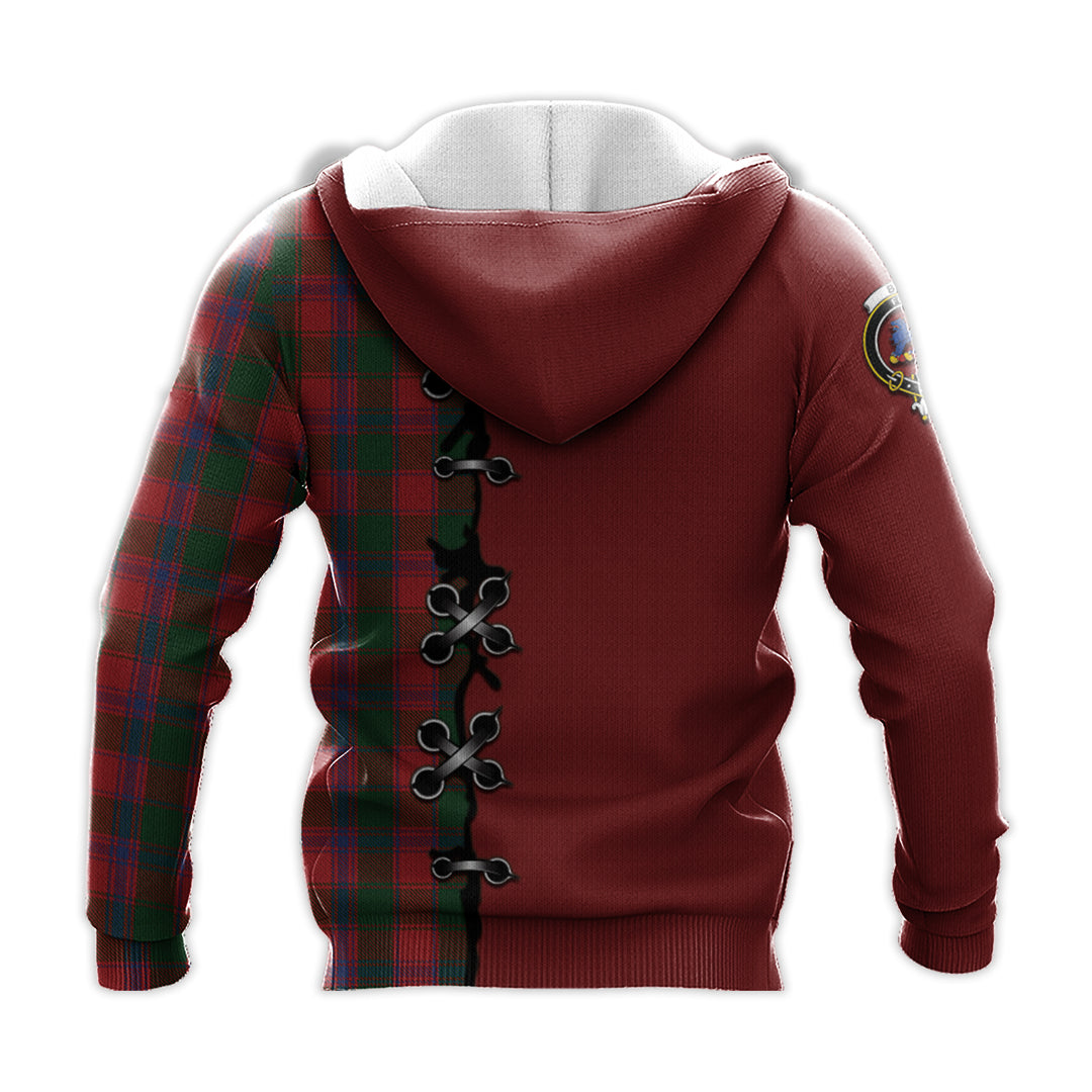 Printivon Bruce Old Tartan Hoodie Lion Rampant And Celtic Thistle Style