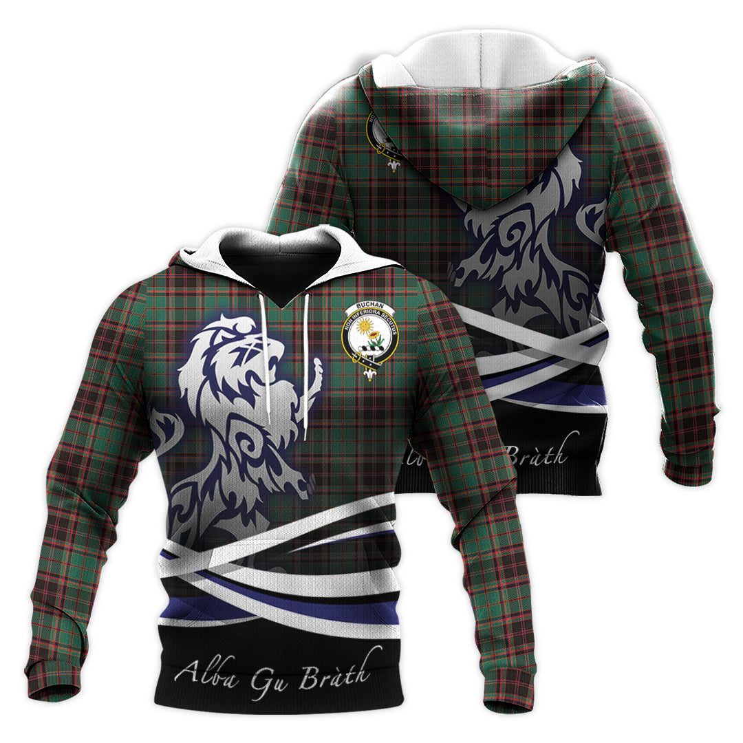 Printivon Buchan Ancient Tartan Scottish Lion Hoodie