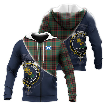 Printivon Buchan Ancient Tartan Scottish Crest Hoodie