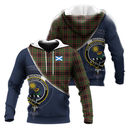 Printivon Buchan Modern Tartan Scottish Crest Hoodie