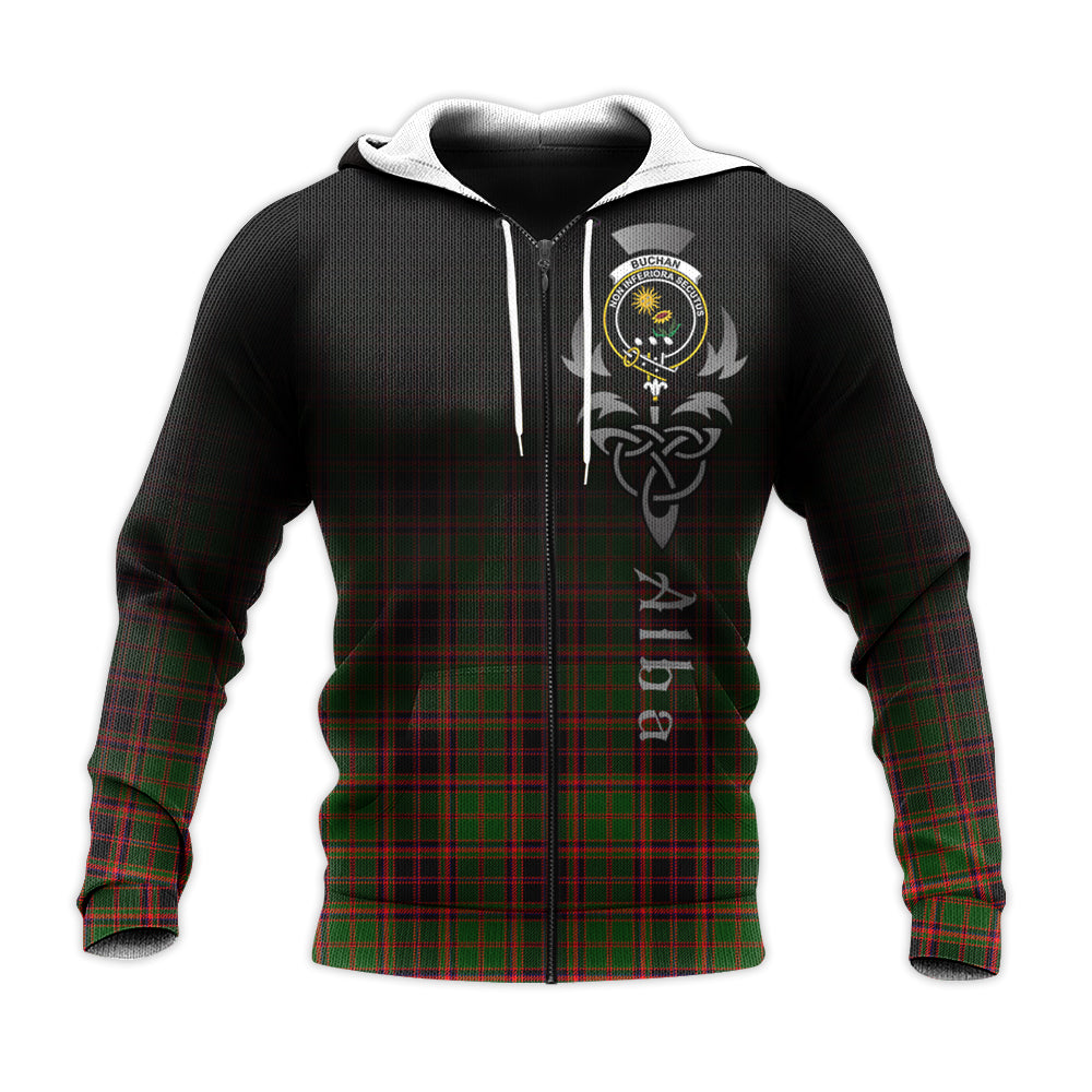 Printivon Buchan Modern Tartan Crest Alba Celtic Hoodie