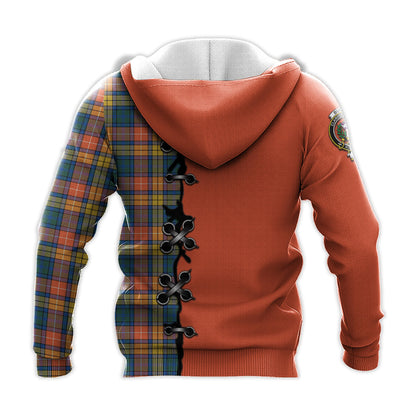 Printivon Buchanan Ancient Tartan Hoodie Lion Rampant And Celtic Thistle Style