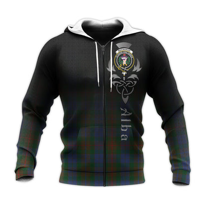 Printivon Buchanan Hunting Tartan Crest Alba Celtic Hoodie