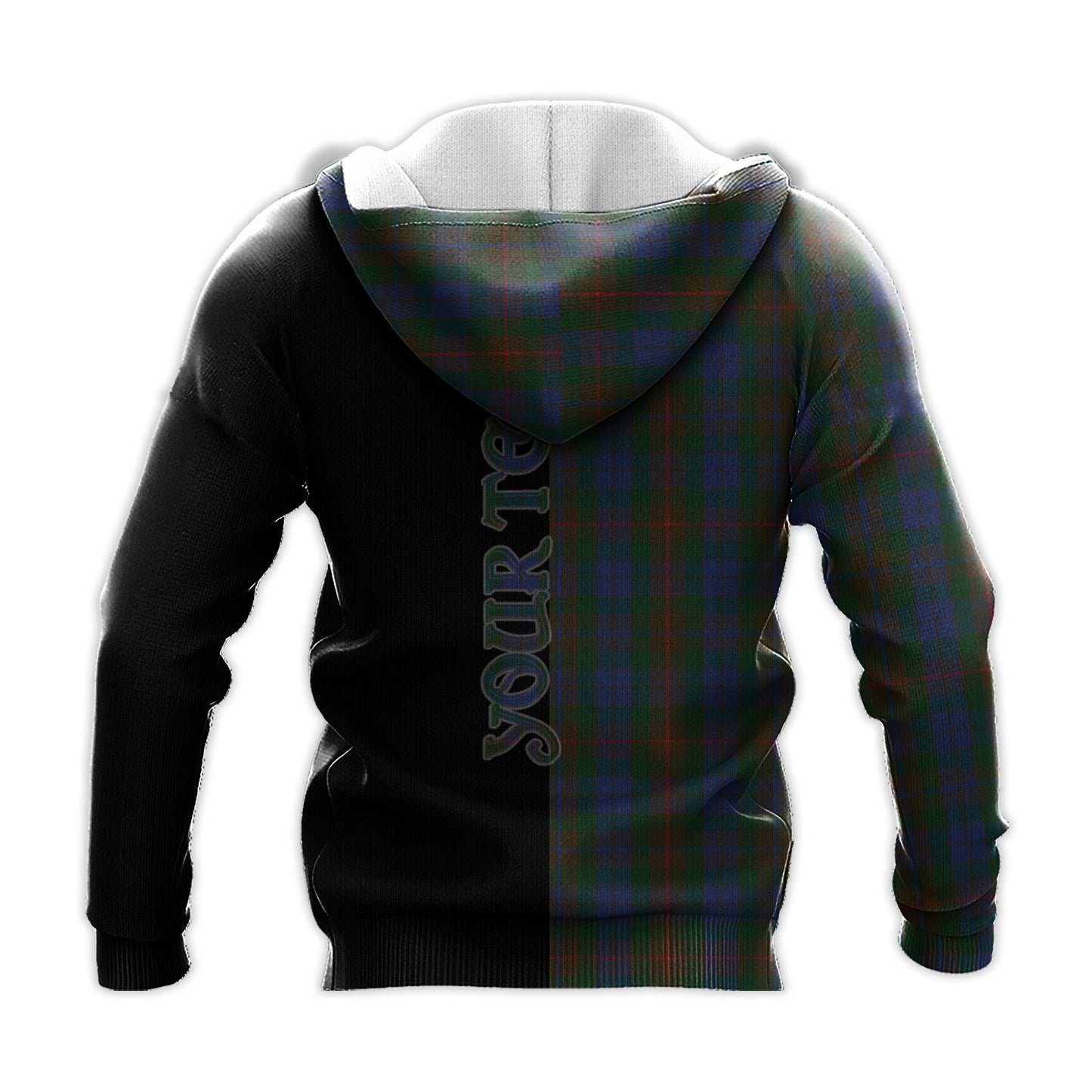 Printivon Buchanan Hunting Tartan Personalize Half Hoodie