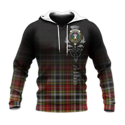 Printivon Buchanan Old Dress Tartan Crest Alba Celtic Hoodie