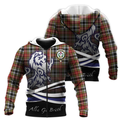 Printivon Buchanan Old Dress Tartan Scottish Lion Hoodie