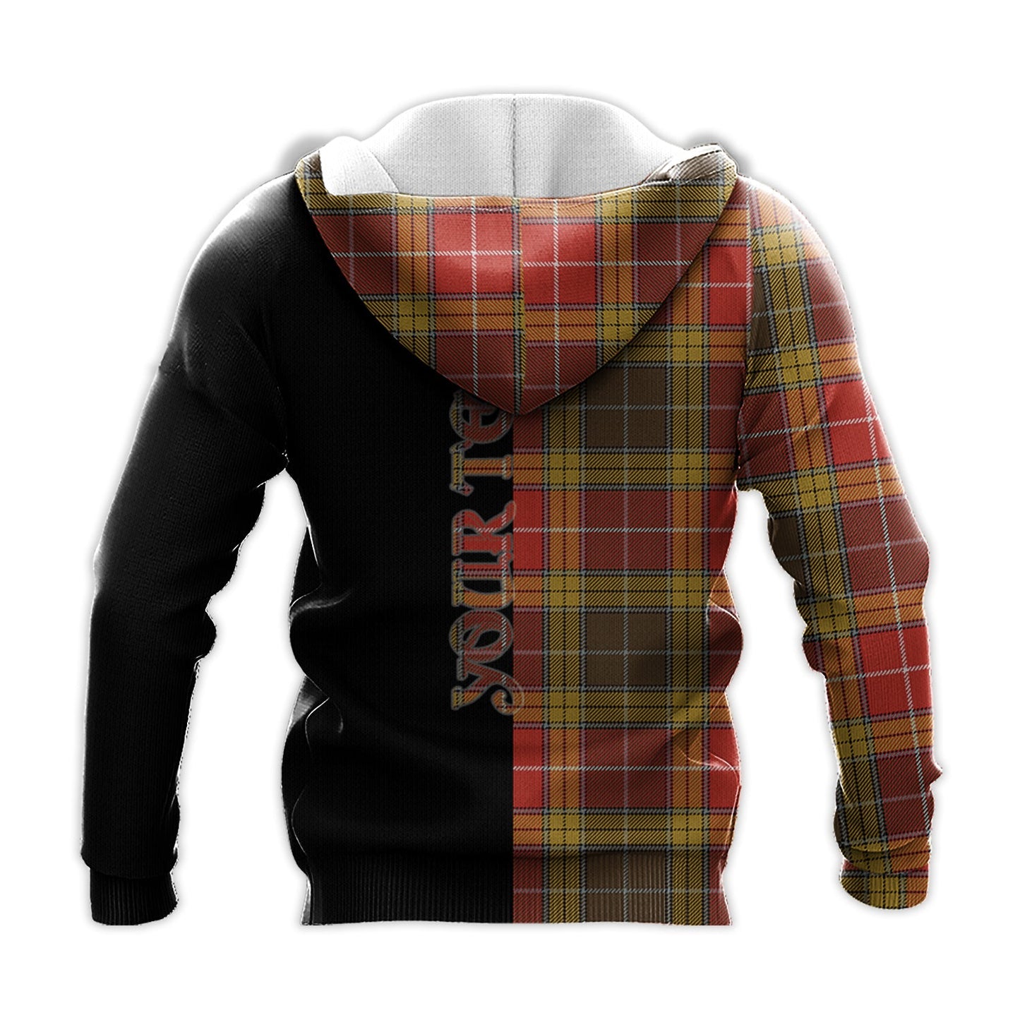 Printivon Buchanan Old Set Weathered Tartan Personalize Half Hoodie