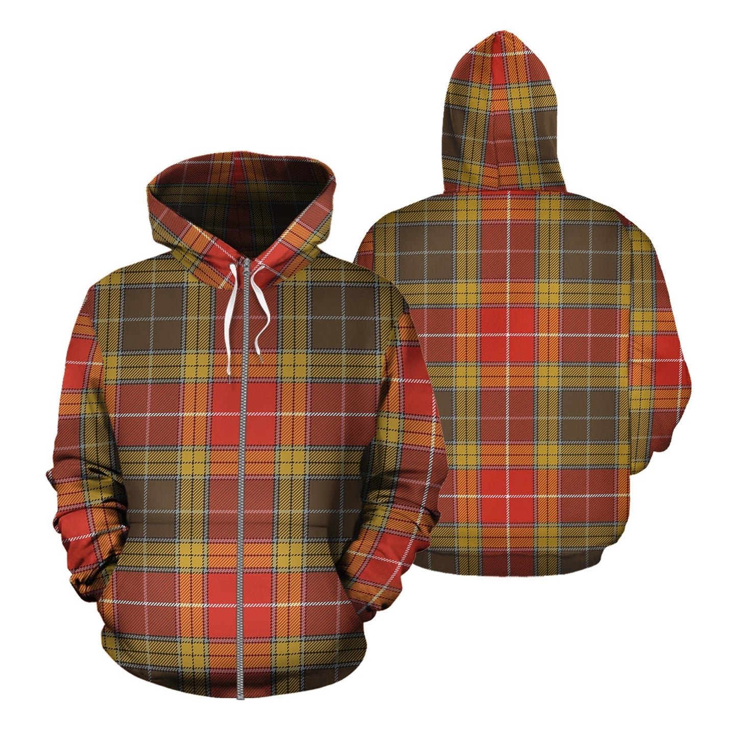 Printivon Buchanan Old Set Weathered Tartan Hoodie