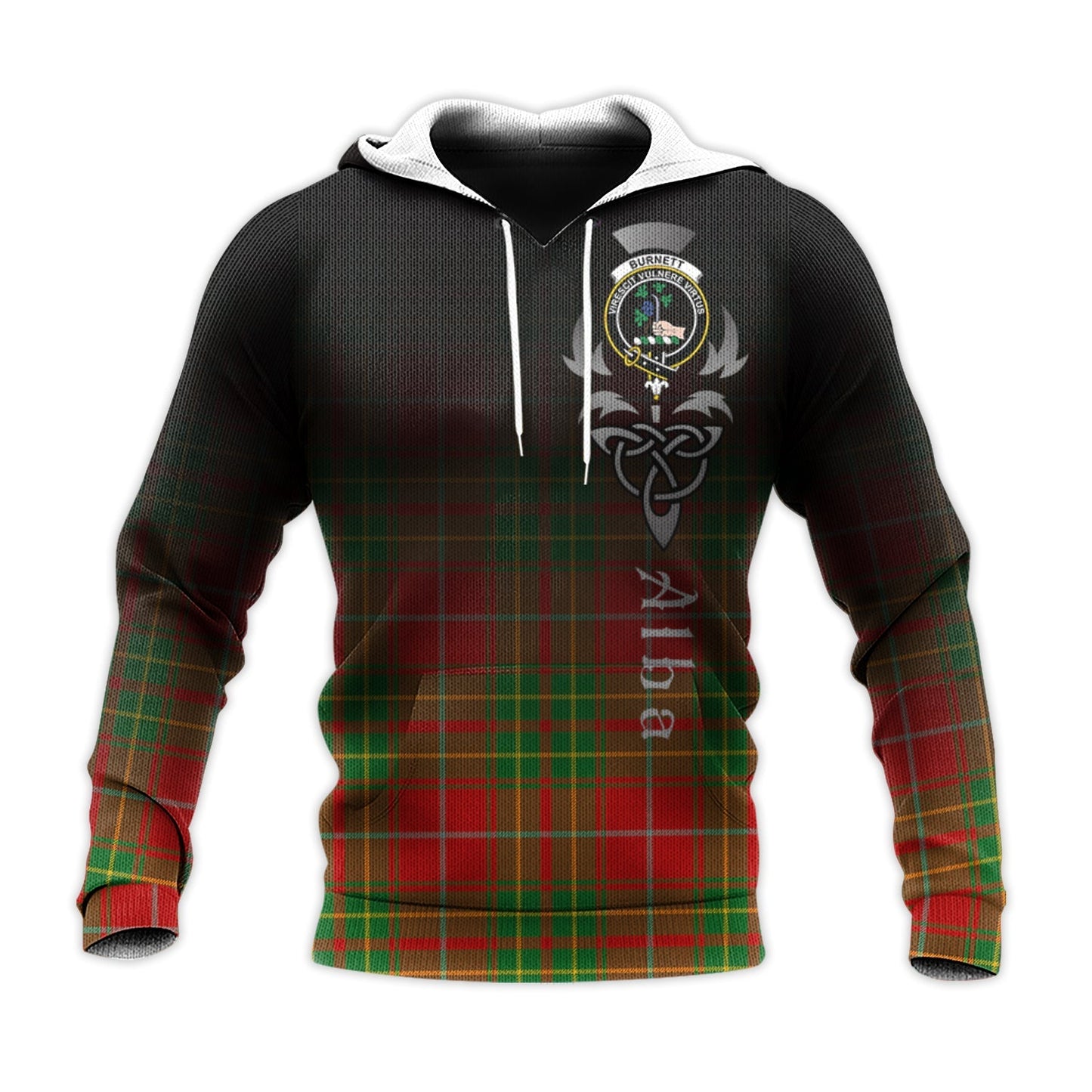 Printivon Burnett Ancient Tartan Crest Alba Celtic Hoodie