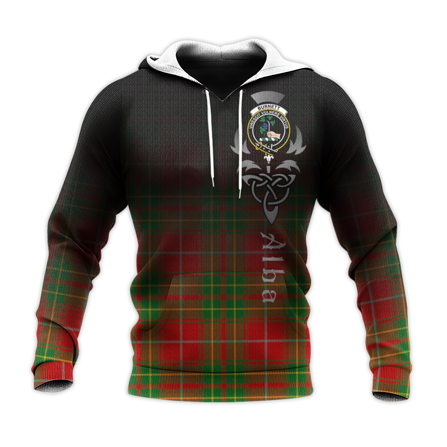 Printivon Burnett Ancient Tartan Crest Alba Celtic Hoodie