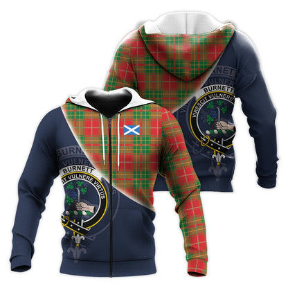 Printivon Burnett Ancient Tartan Scottish Crest Hoodie