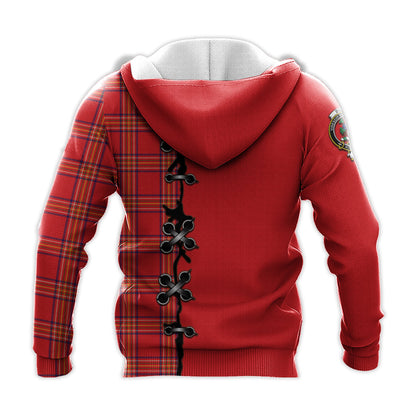 Printivon Burnett Modern Tartan Hoodie Lion Rampant And Celtic Thistle Style