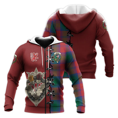 Printivon Byres Byses Tartan Hoodie Lion Rampant And Celtic Thistle Style