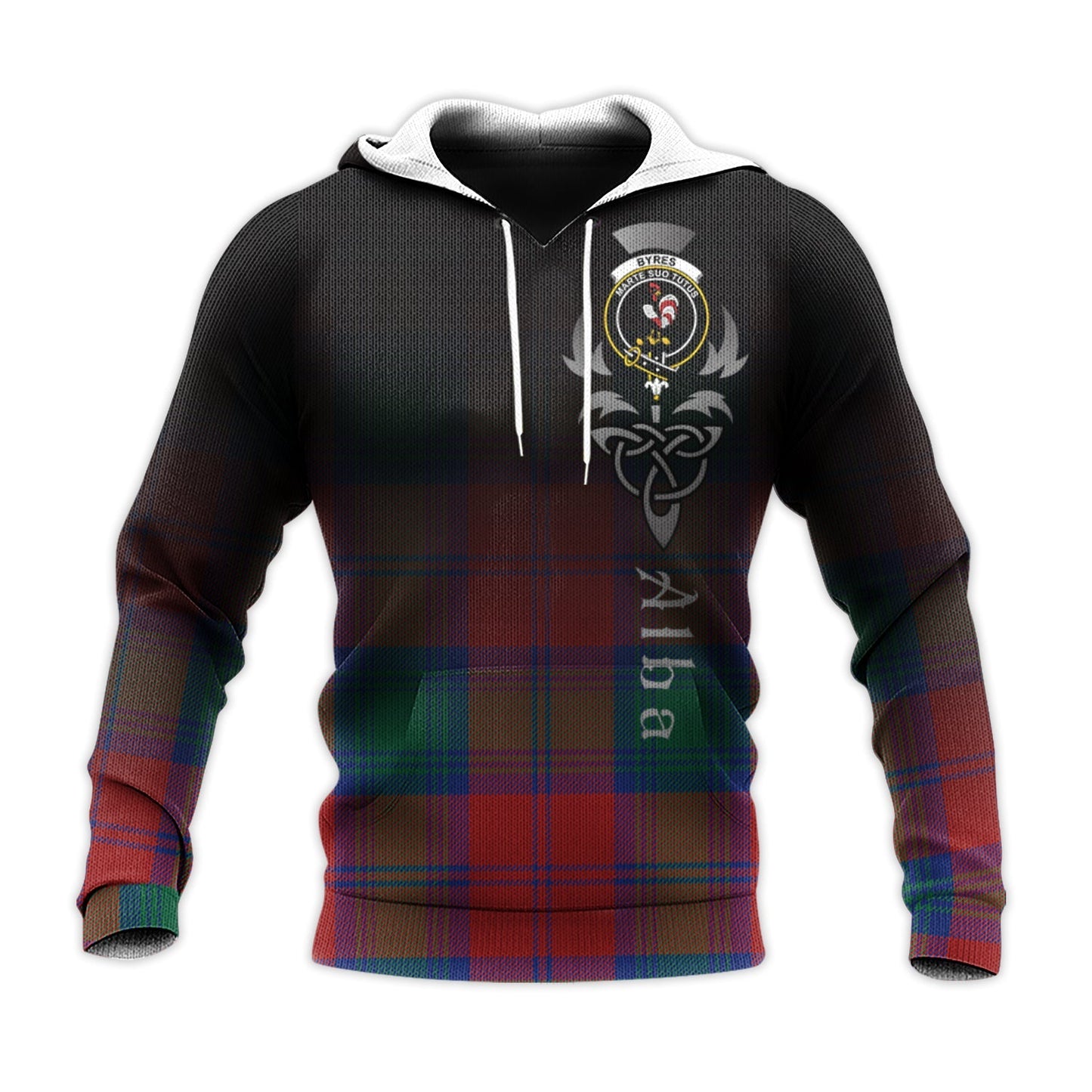 Printivon Byres Byses Tartan Crest Alba Celtic Hoodie