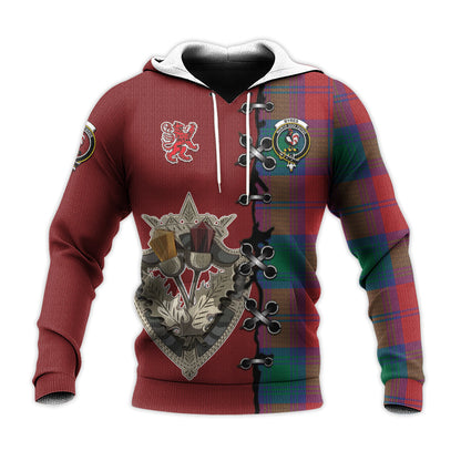 Printivon Byres Byses Tartan Hoodie Lion Rampant And Celtic Thistle Style