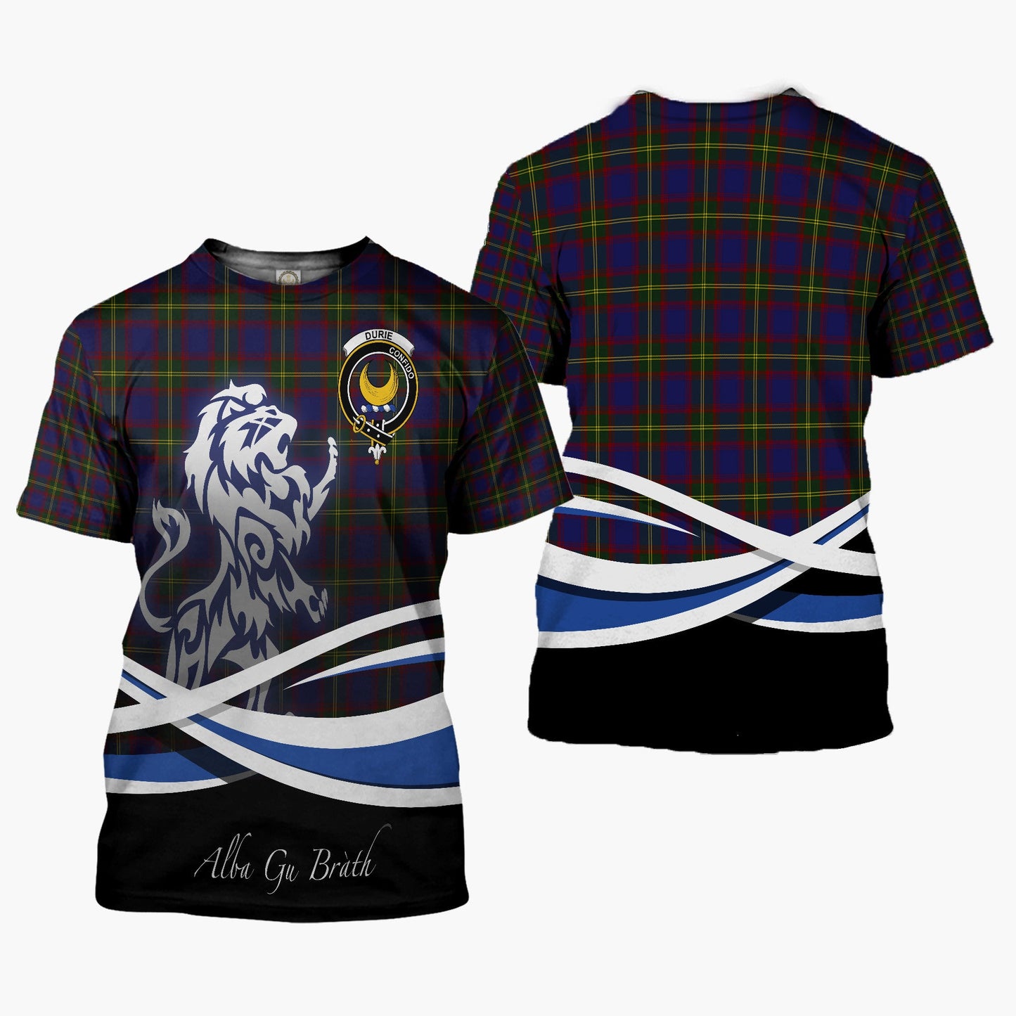 Printivon Durie Clan Crest Alba Gu Brath T Shirt Scotland Gift