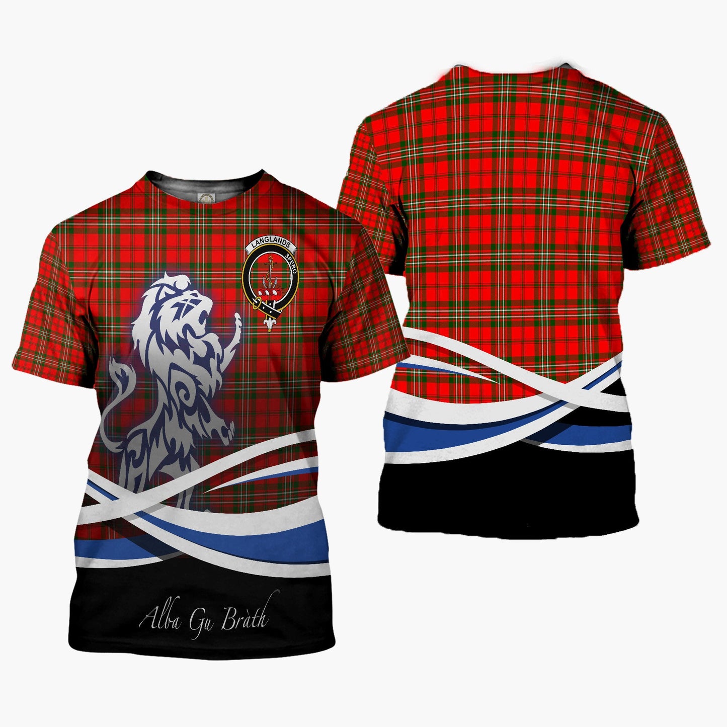 Printivon Langlands Clan Crest Alba Gu Brath T Shirt Scotland Gift
