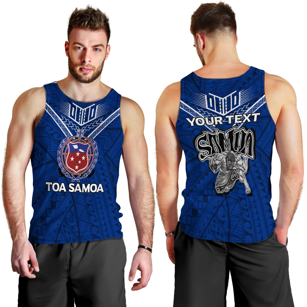Custom Personalised Toa Samoa Rugby Men Tank Top Samoan Warrior Pride