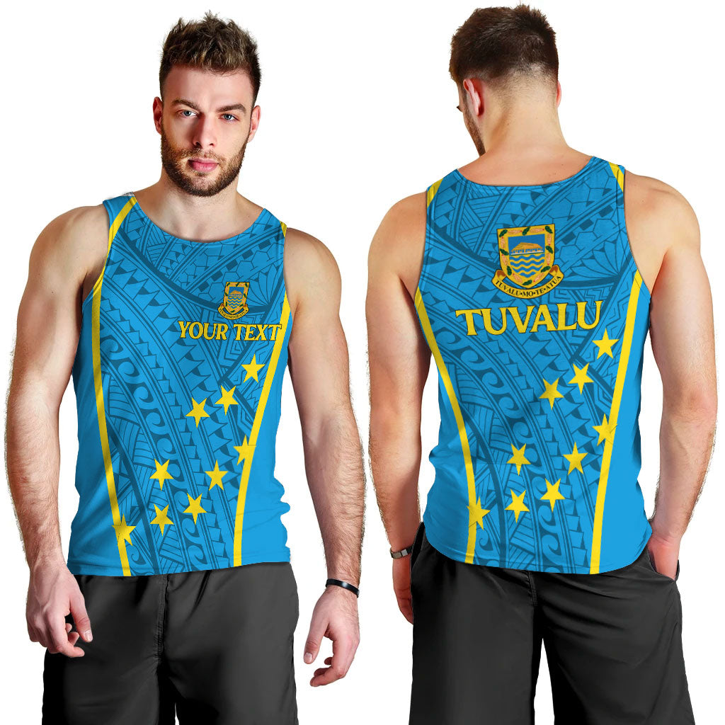 Custom Personalised Tuvalu Men Tank Top Tribal Pattern