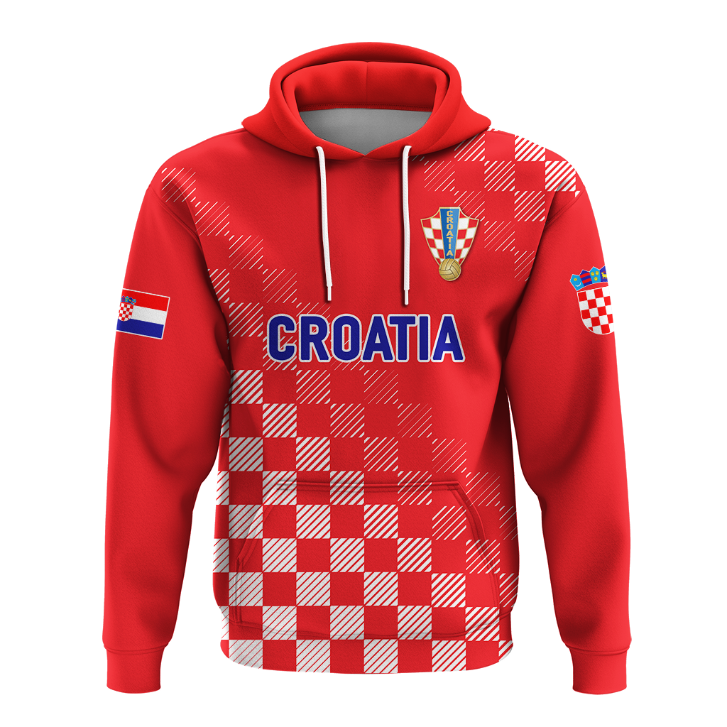 Custom Croatia Hoodie Football 2022 Champions Pride Red