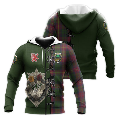 Printivon Cairns Tartan Hoodie Lion Rampant And Celtic Thistle Style