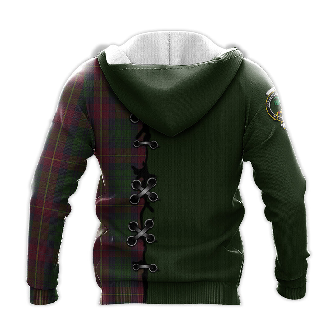 Printivon Cairns Tartan Hoodie Lion Rampant And Celtic Thistle Style