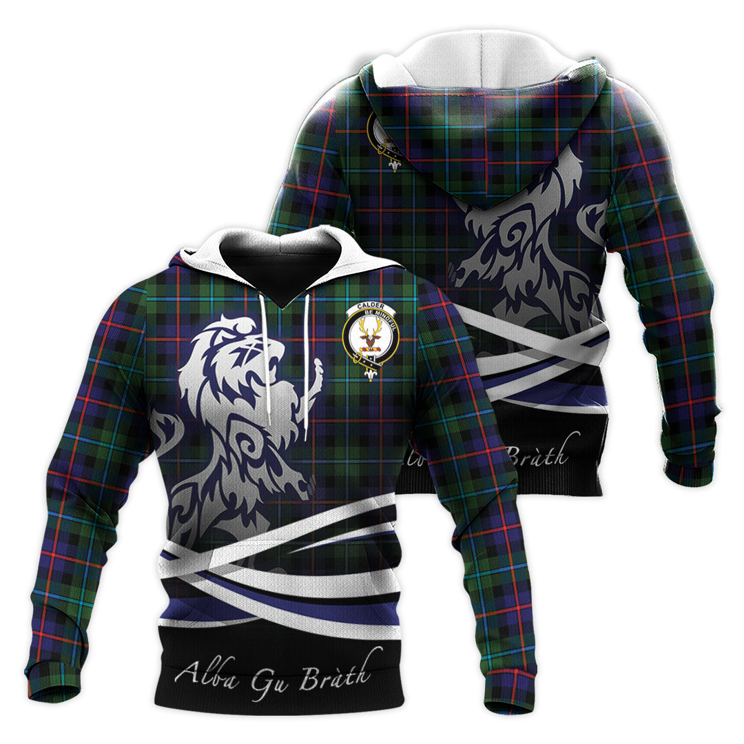 Printivon Calder Modern Tartan Scottish Lion Hoodie