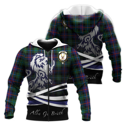 Printivon Calder Modern Tartan Scottish Lion Hoodie