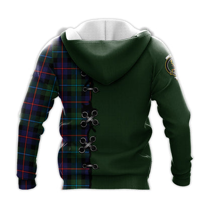 Printivon Calder Modern Tartan Hoodie Lion Rampant And Celtic Thistle Style