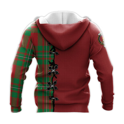 Printivon Callander Modern Tartan Hoodie Lion Rampant And Celtic Thistle Style