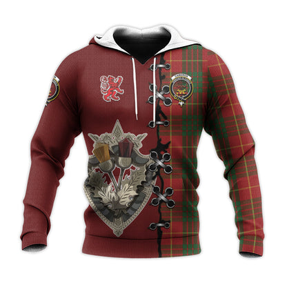Printivon Cameron Tartan Hoodie Lion Rampant And Celtic Thistle Style