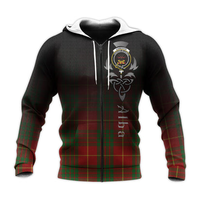 Printivon Cameron Tartan Crest Alba Celtic Hoodie