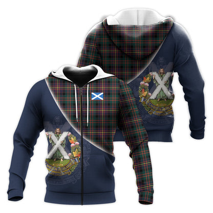 Printivon Cameron Highlanders Of Ottawa Tartan Scottish Crest Hoodie