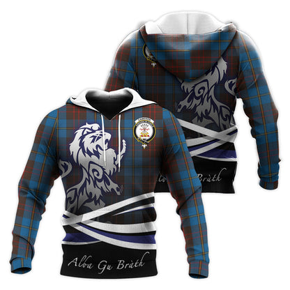 Printivon Cameron Hunting Tartan Scottish Lion Hoodie