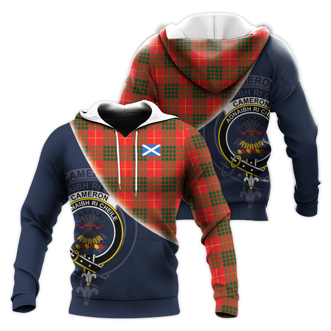 Printivon Cameron Modern Tartan Scottish Crest Hoodie
